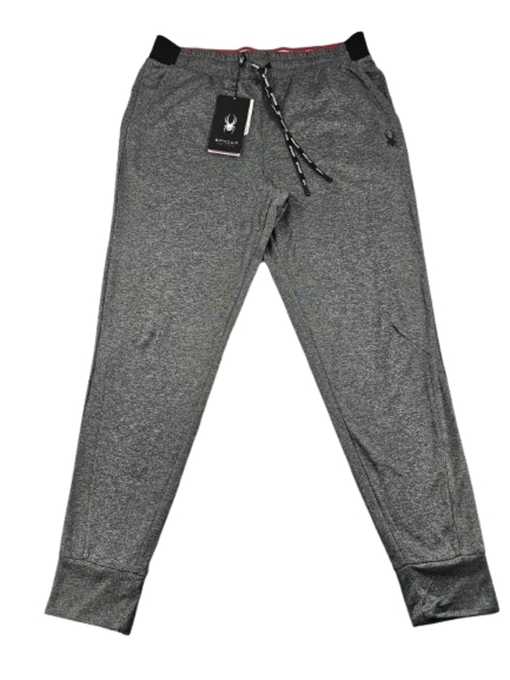 NEW Spyder Active Pro Web Jogger Pants Men's Lrg Gray Stretch Pockets Drawstring